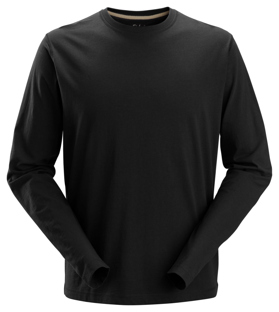 T-SHIRT SNICKERS WORKWEAR LÅNGÄRMAD SVART STL S, SVART STL S