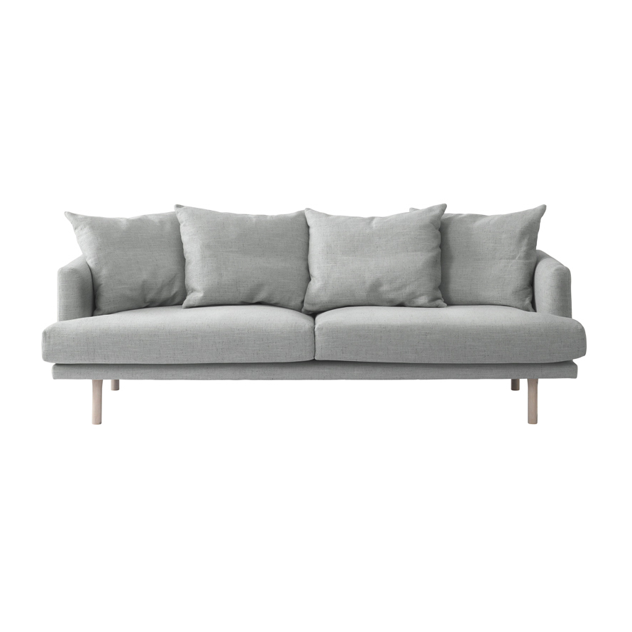 Sjövik 3-sits soffa, Bern 0348 Grå, vitoljad ek