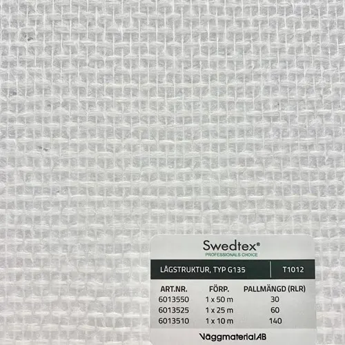 Swedtex G135 Glasfiberväv lågstruktur, 1x25 m