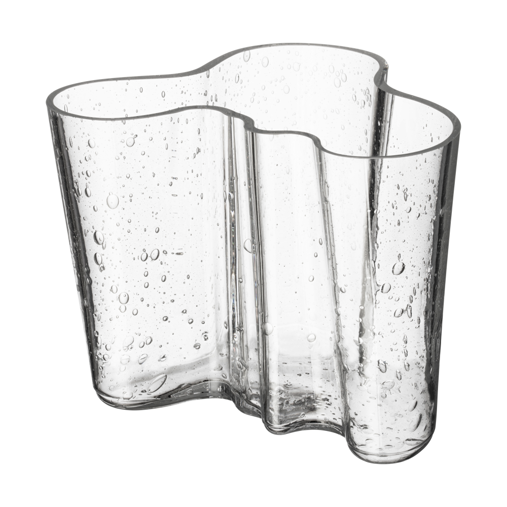 Alvar Aalto vas jubileumsutgåva 160 mm, Bubbelglas klar