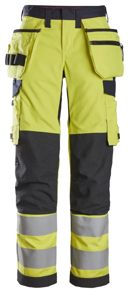 Snickers Workwear 6797 Arbetsbyxa varsel, gul/marinblå 92