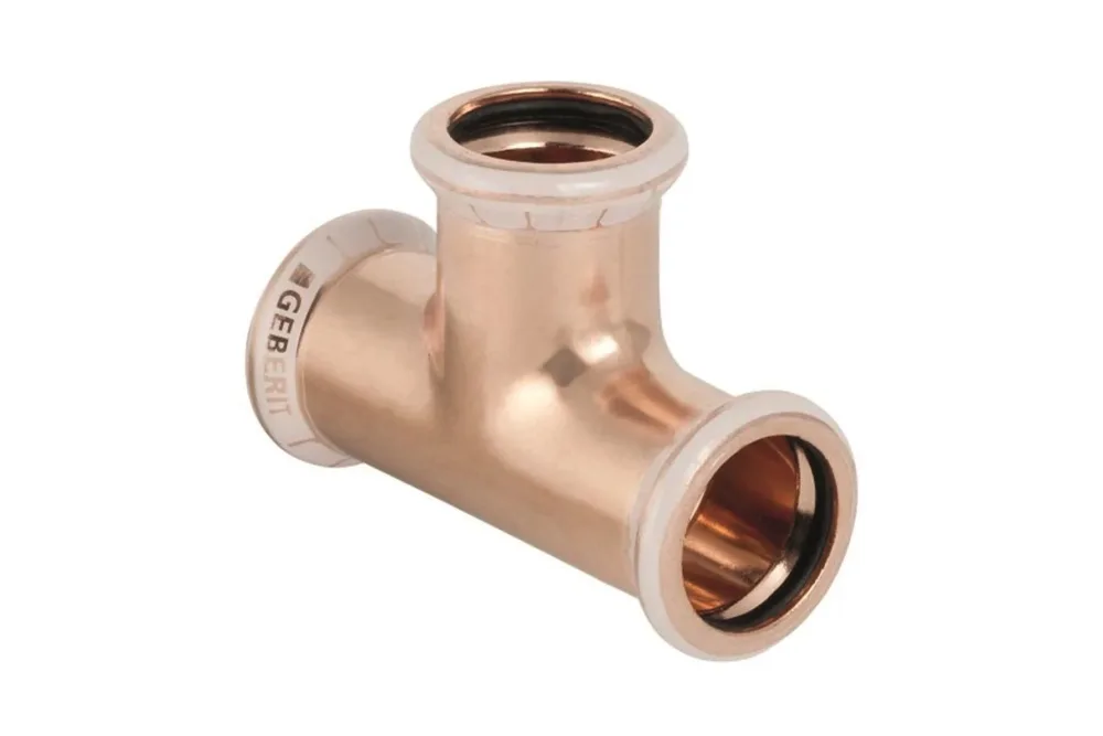 Geberit 1768296 T-rör pressas med M-backar 15 x 15 x 15 mm - Bild 2