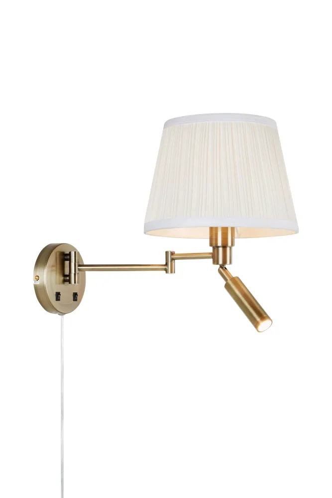Markslöjd Pivot 109017 Vägglampa Vit/antik mässing - Bild 2