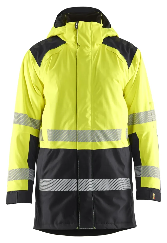 Blåkläder 4457198733994XL Vinterparka varsel, gul/svart 4XL