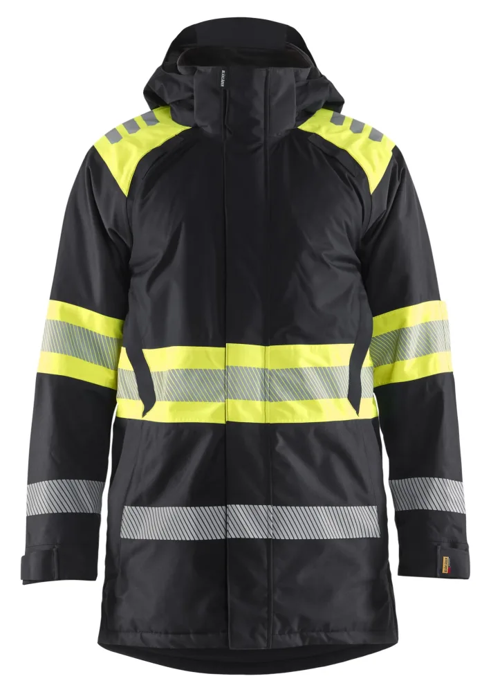 Blåkläder 448519779933XXL Vinterparka varsel, svart/gul XXL - Bild 2