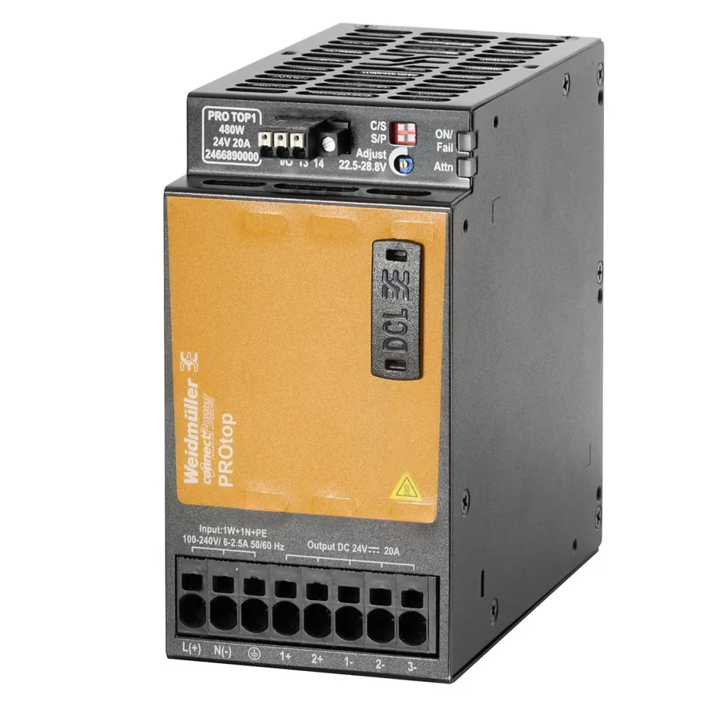 Weidmüller PRO TOP1 Nätaggregat 1-fas 480 W, 24 V, 20 A - Bild 2