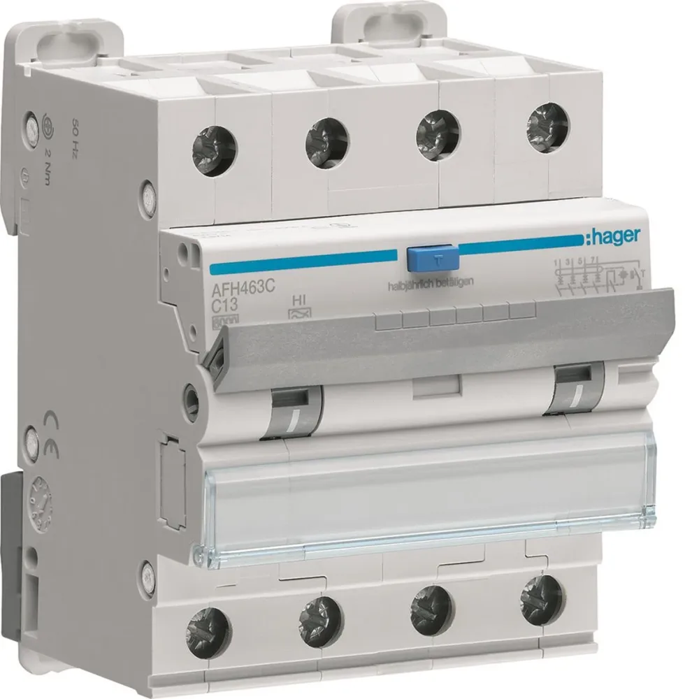 Hager AFH466C Personskyddsautomat 4-polig, 400 V 16 A