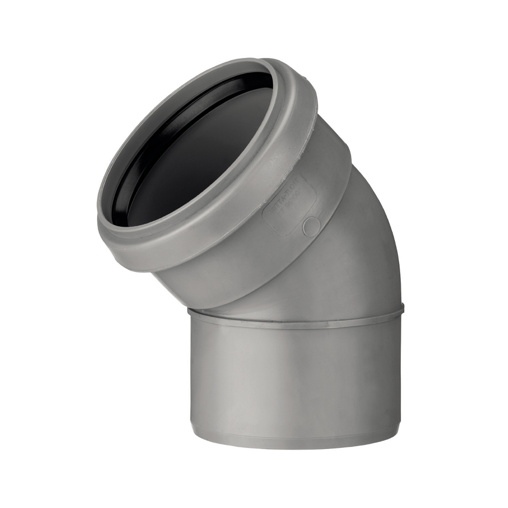 Rörböj Polypropen 1 Muff 50mmx45GR Terana