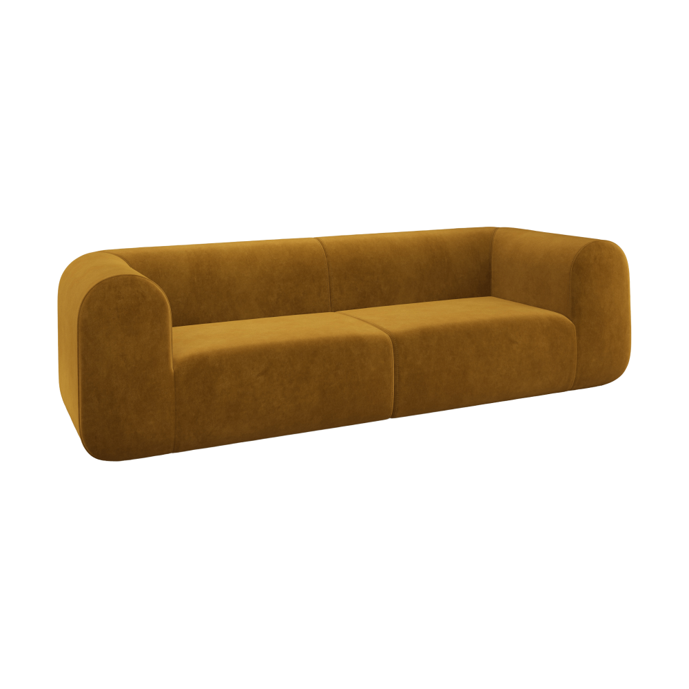Plump modulsoffa, Gold royal velvet, 3-sits