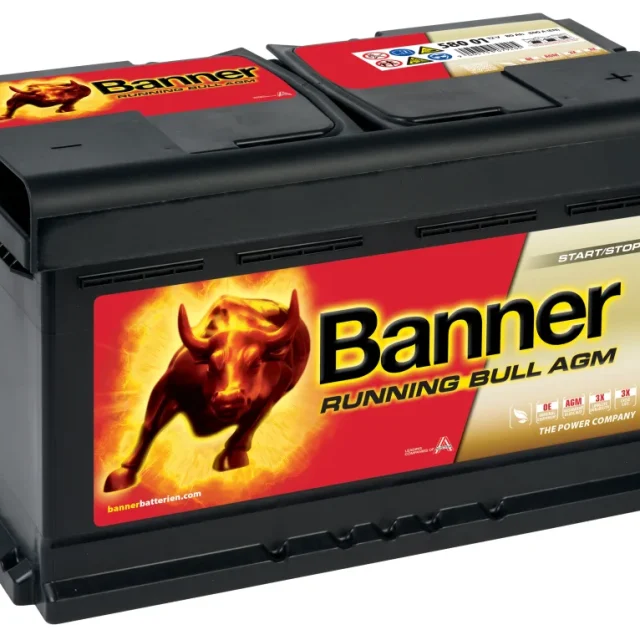 Banner Running Bull AGM 58001M Startbatteri 12V, 80 Ah