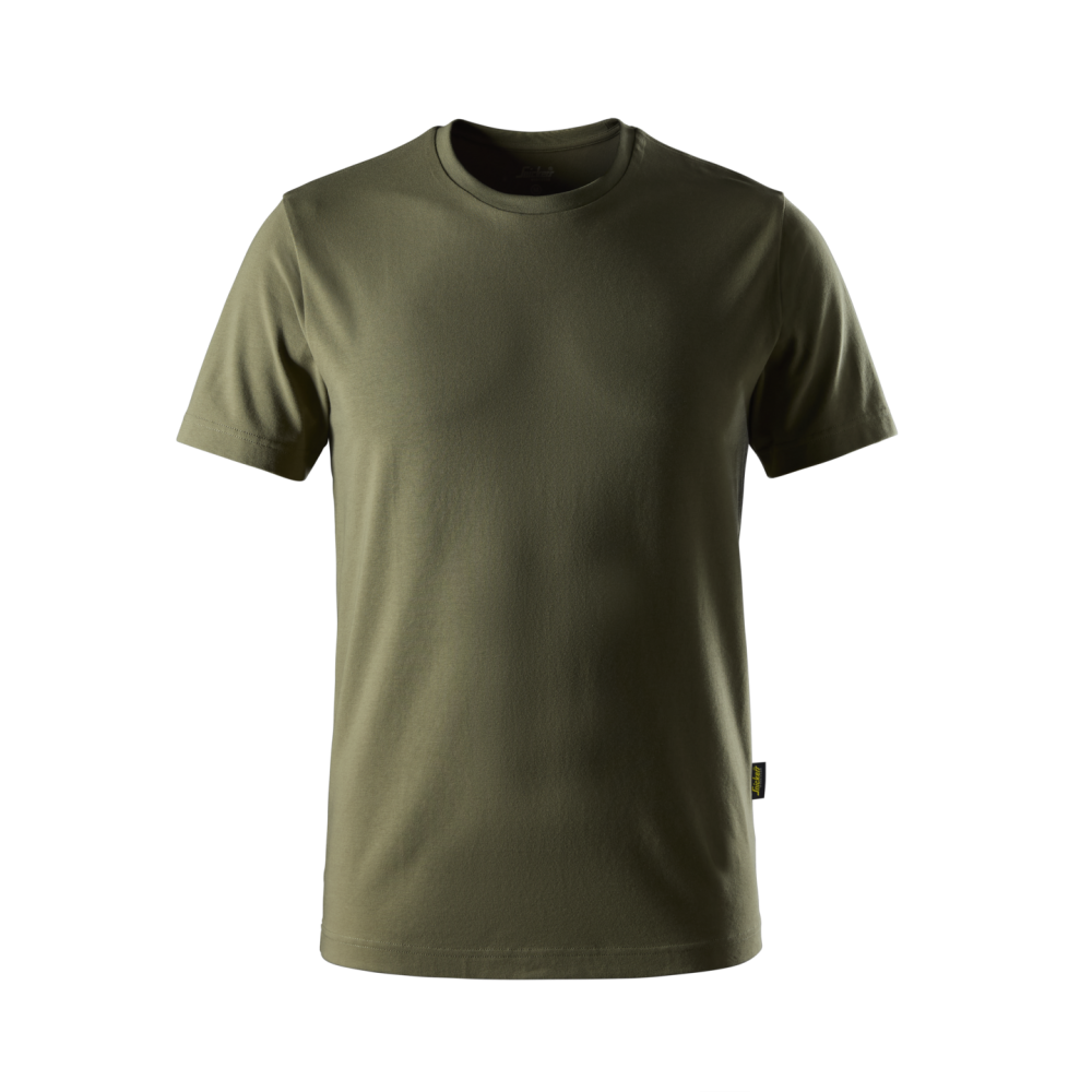 T-SHIRT SLIM FIT KHAKIGRÖN STL M