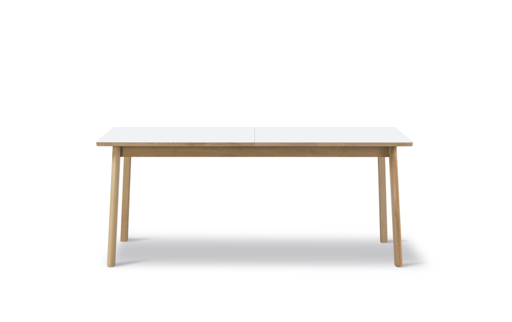 Ana matbord 180-280x95 cm, Nanolaminat vit-såpad ek