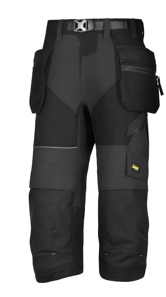 Snickers Workwear 6905 FlexiWork Piratbyxa svart Svart