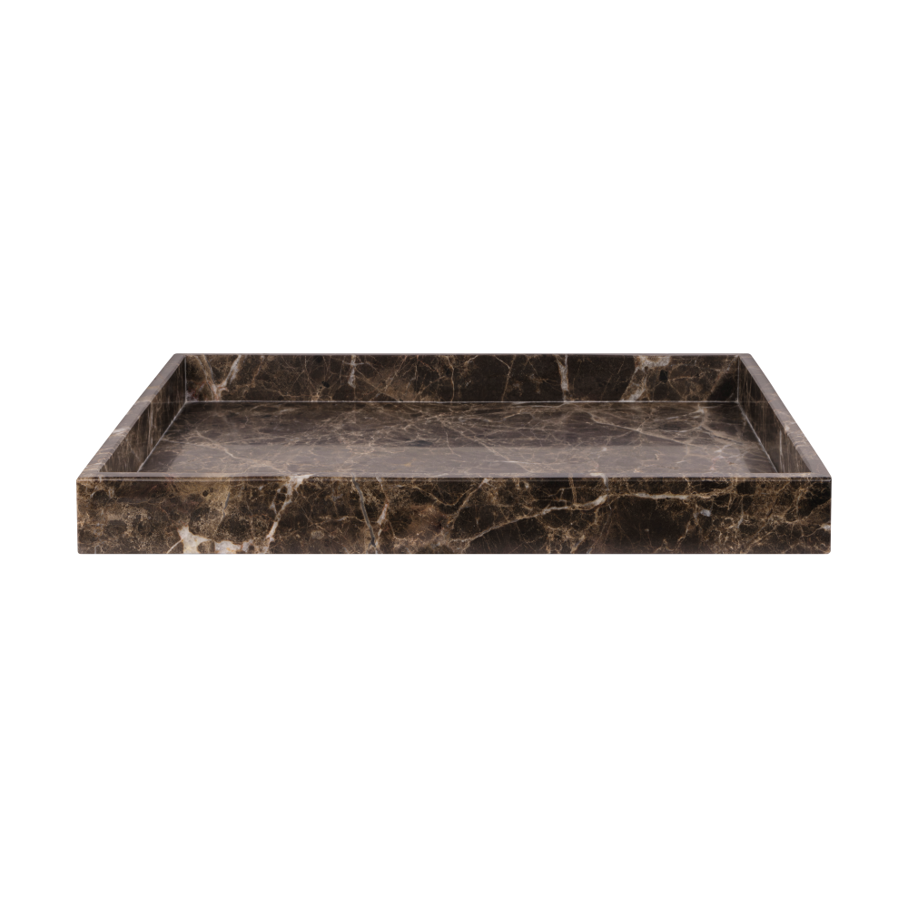 Marble dekorationsbricka large 30x40 cm, Brown