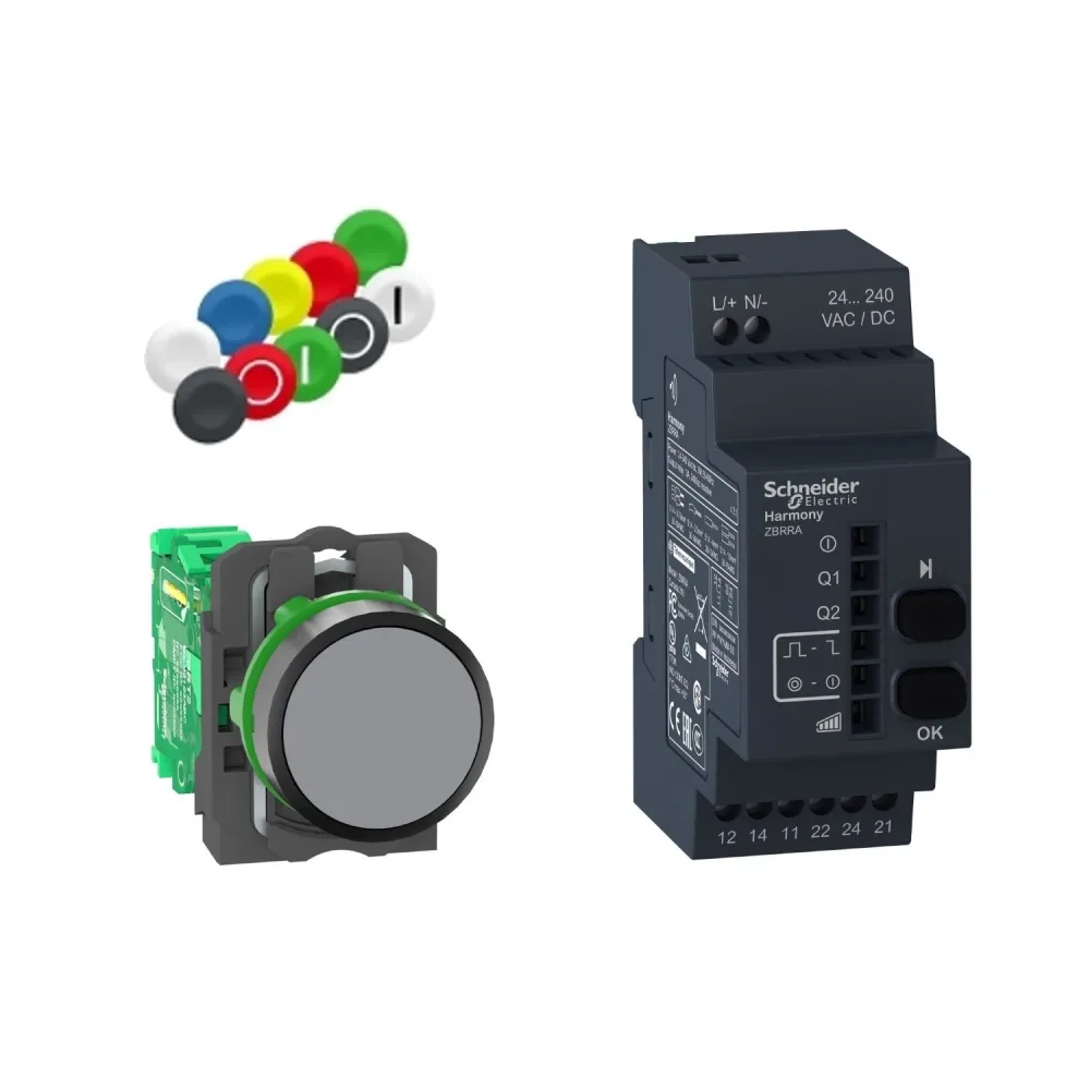Schneider Electric XB5RMB03 Tryckknappspaket trådlös, utan batteri Ej programmerbar, svart knapp