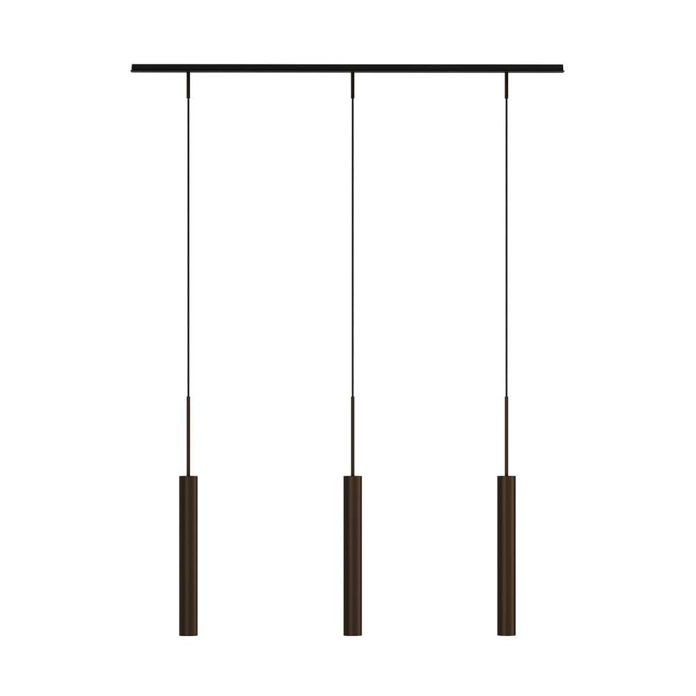 Tubulaire rail pendel 3, Anodized bronzed