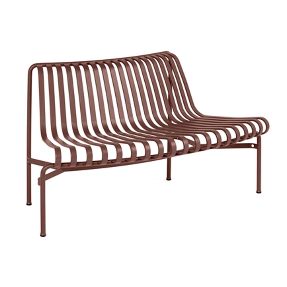Palissade Dining parkbänk med rygg utsvängd, Iron red