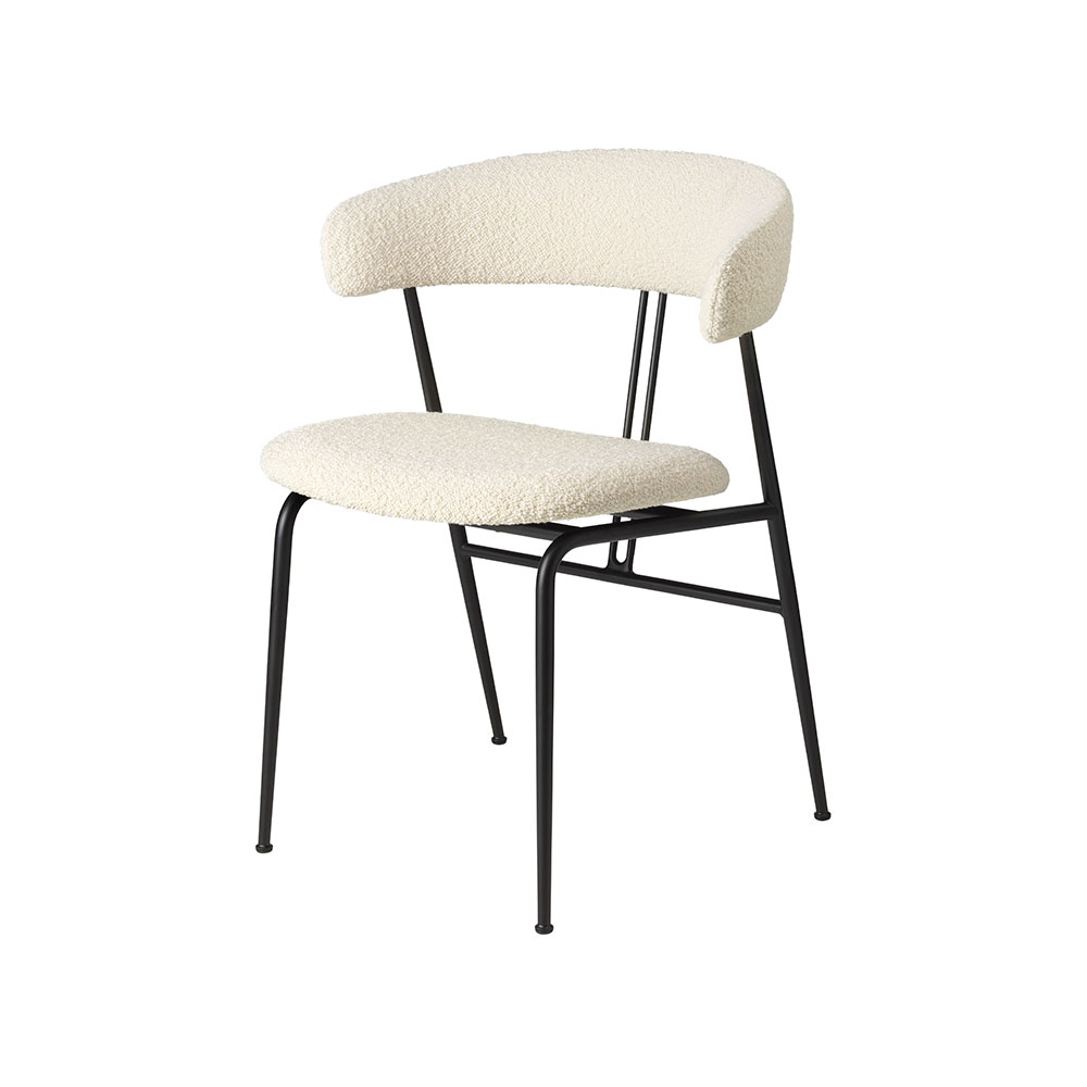Violin dining chair, Karakorum 001 ivory-black matt