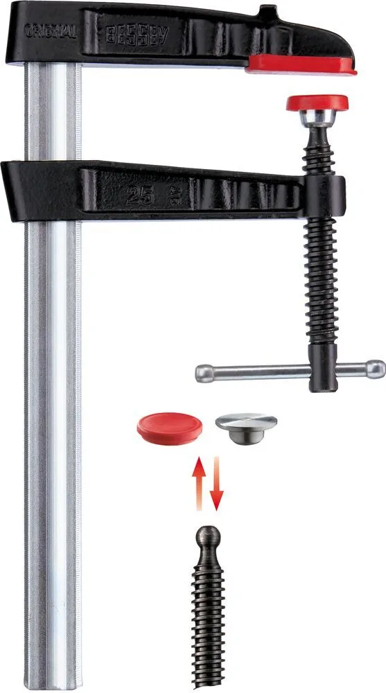 Bessey TG30K Skruvtving T-handtag Spännvidd 300 mm och djup 140 mm
