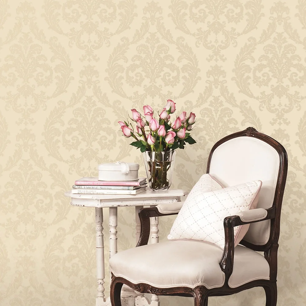 Galerie Wallcoverings Mansion II G67607 Tapet Silk Damask Beige