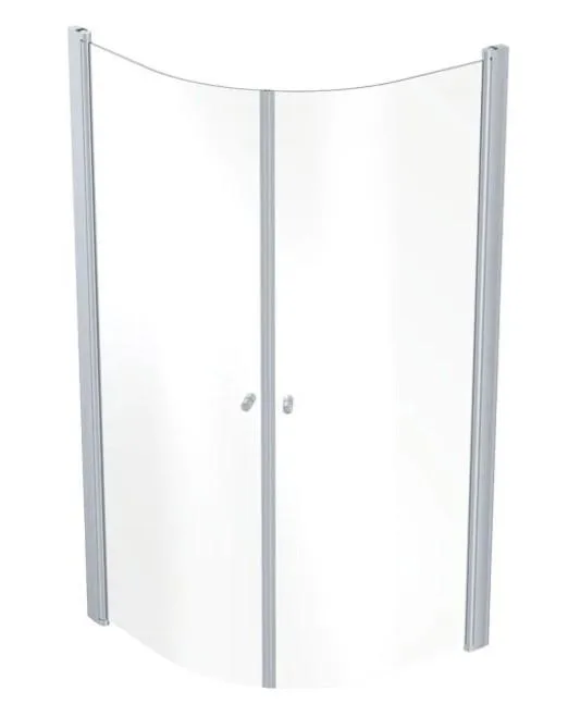 Contura Showerama 10-4 Duschhörna aluminium/klarglas 800 x 800 cm