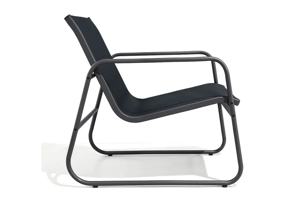 Pelanda Loungegrupp - Soffa och 2 fåtöljer i stål soffbord med frostad glasskiva