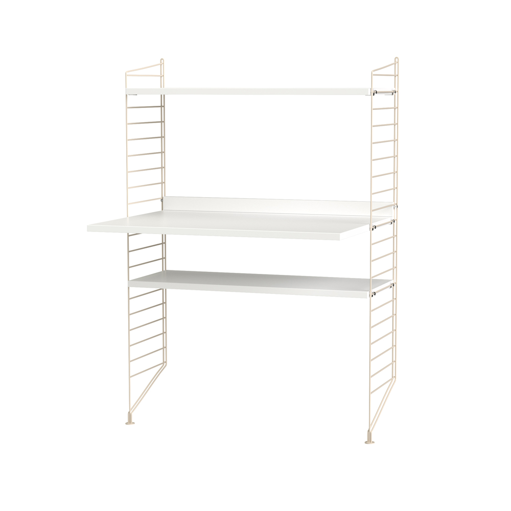 Stringhylla kontor vit & beige - Kombination H