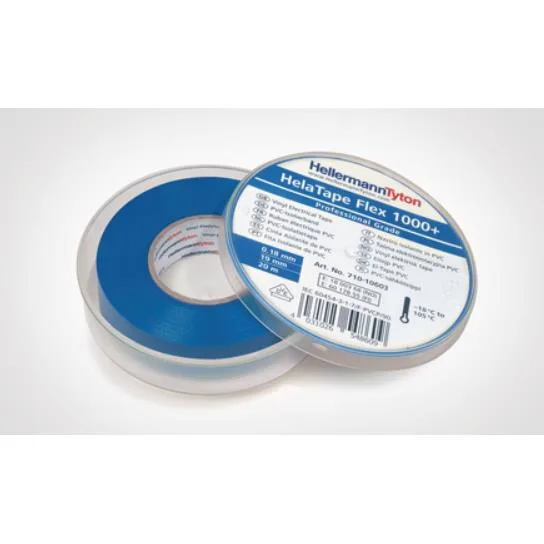 Hellermann Tyton HelaTape Flex 1000+ Eltejp 19 mm x 20 m Gul/Grön - Bild 2