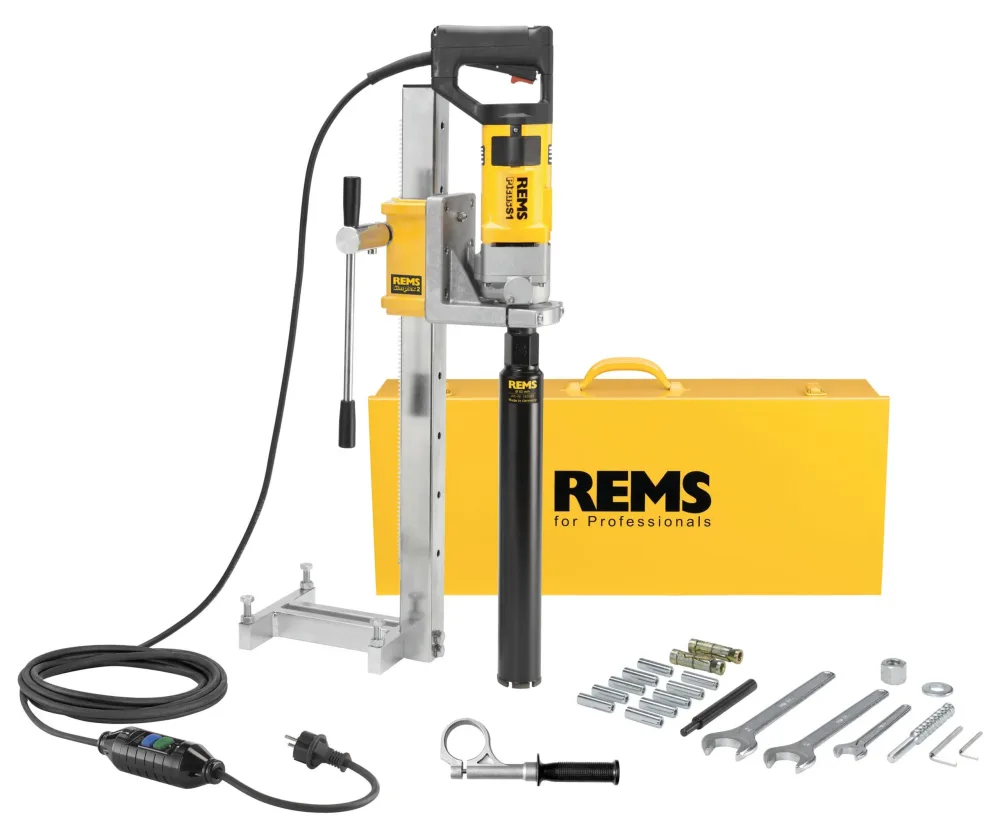 REMS Picus S1 Set 62 Simplex 2 Diamantborrmaskin med borrstativ och tillbehör, 1800W