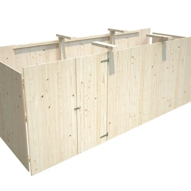 Palmako 102787 Förråd inv. 10,9 m², till Karl 101039, impr. natur