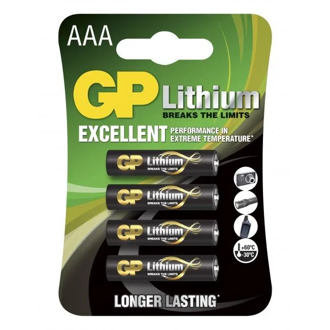 GP Batteries 15LF-2U4 Litiumbatteri 1.5V, 4-pack AA