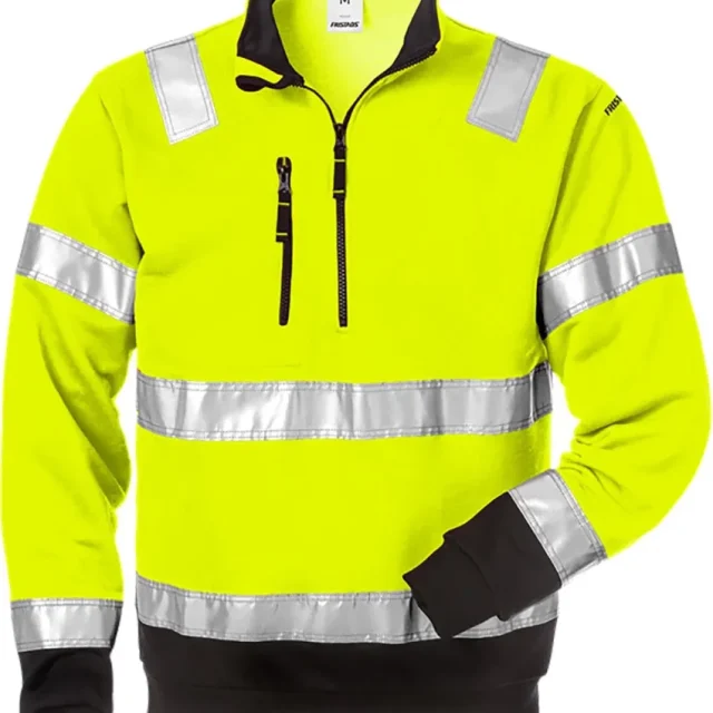 Fristads 728 SHV Sweatshirt Hi-Vis gul/svart L