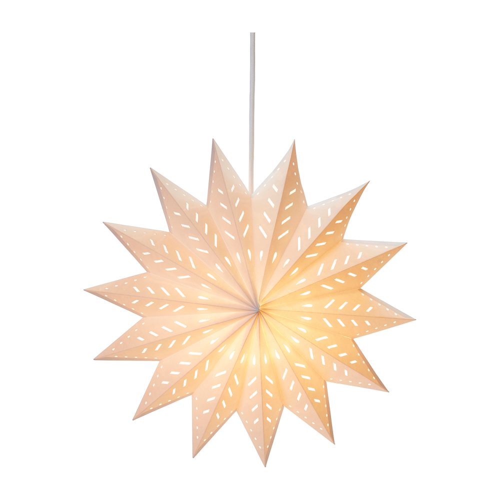 Alfa adventsstjärna, Vit, 50 cm