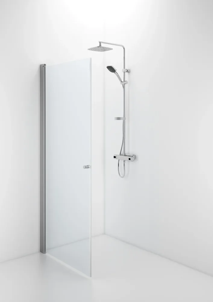 Contura Space SPNK 650 Duschvägg rak, borstad aluminium/klart glas 650 mm - Bild 2