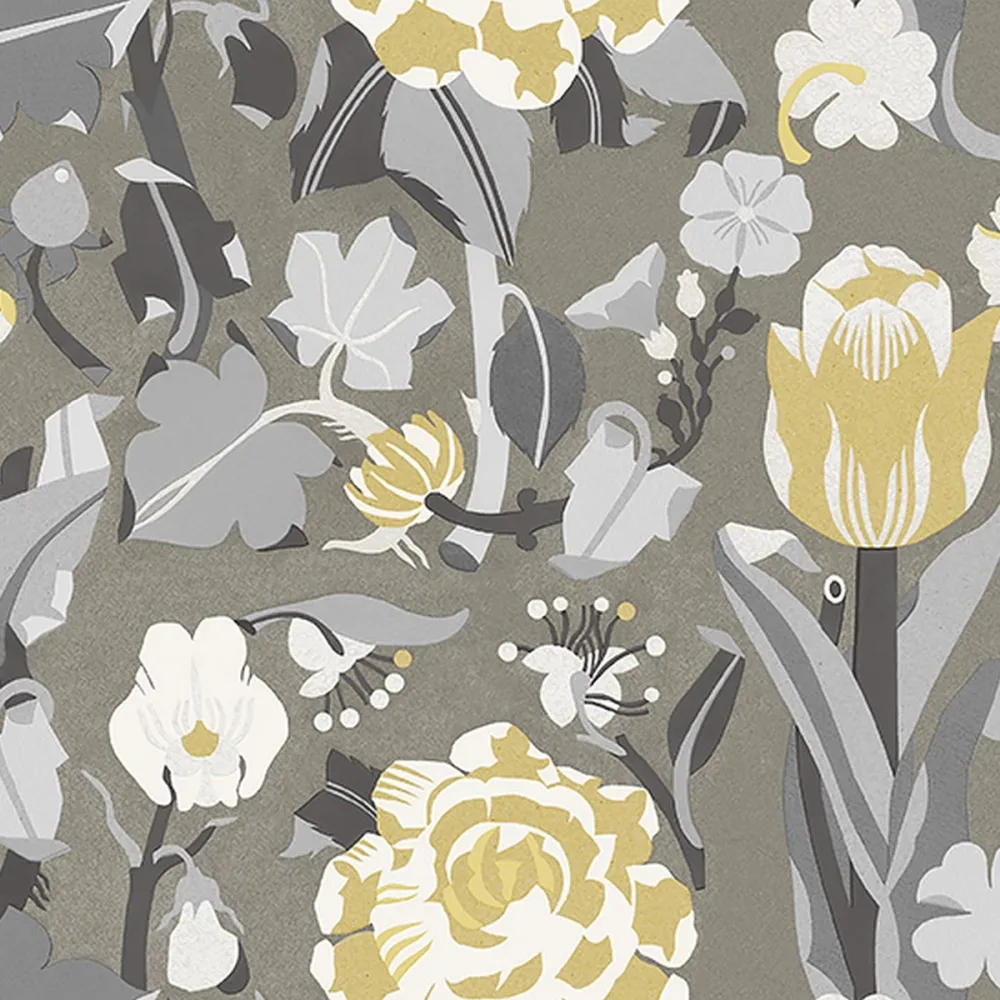 Tapet Swedish Designers Myrtle 2071 Gul Blommig
