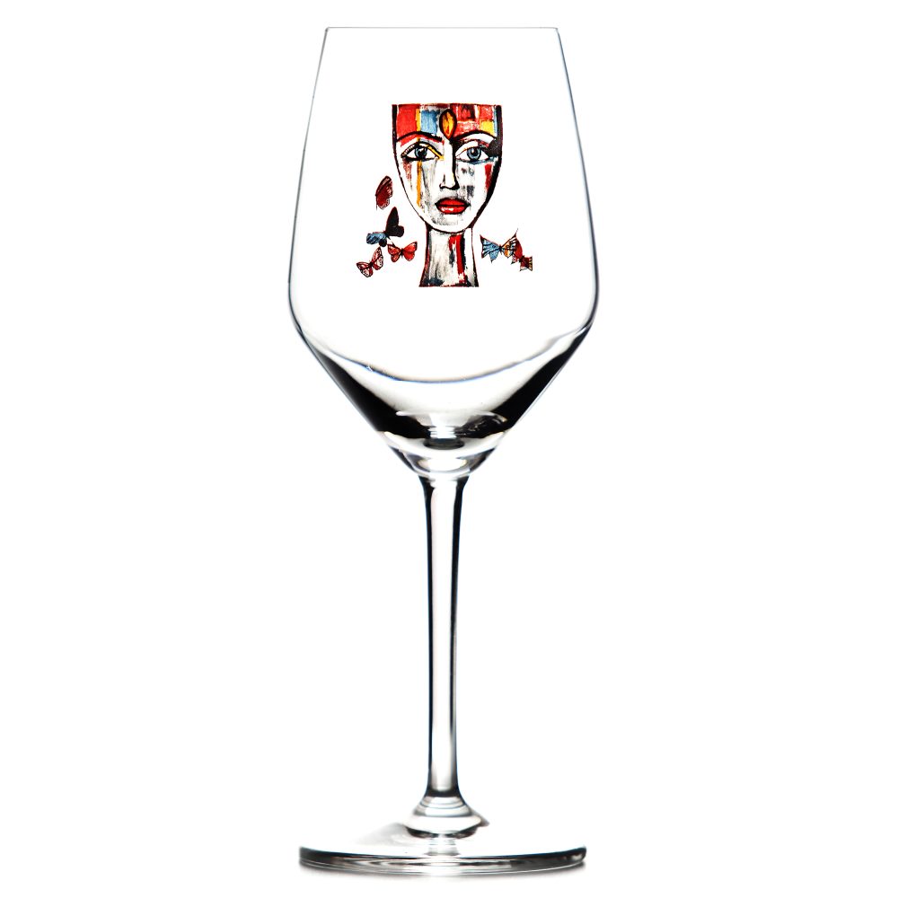 Butterfly Messenger rosé/vitvinsglas, 40 cl