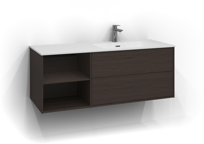 TVÄTTSTÄLLSSKÅP SVEDBERGS EPOS PLAN BRUN ASK 2+0L ÖPP PUSH 120X45,3X45CM HÖ