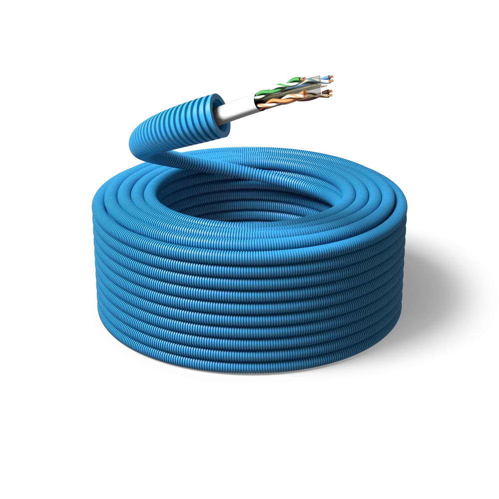 PM FLEX Kat 6 Multimediakabel fördragen, 100 m 1xU/UTP6, ytter-Ø16 mm