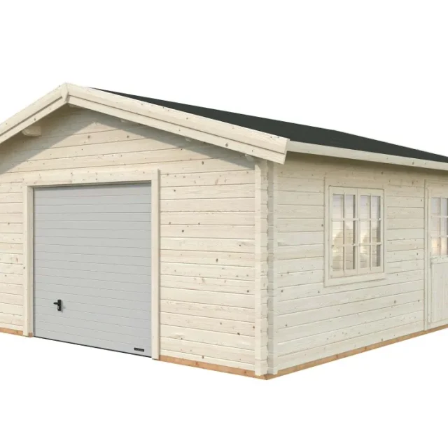Palmako Roger Garage 29,2 m²/inv. 27,7 m², med port, impr. natur