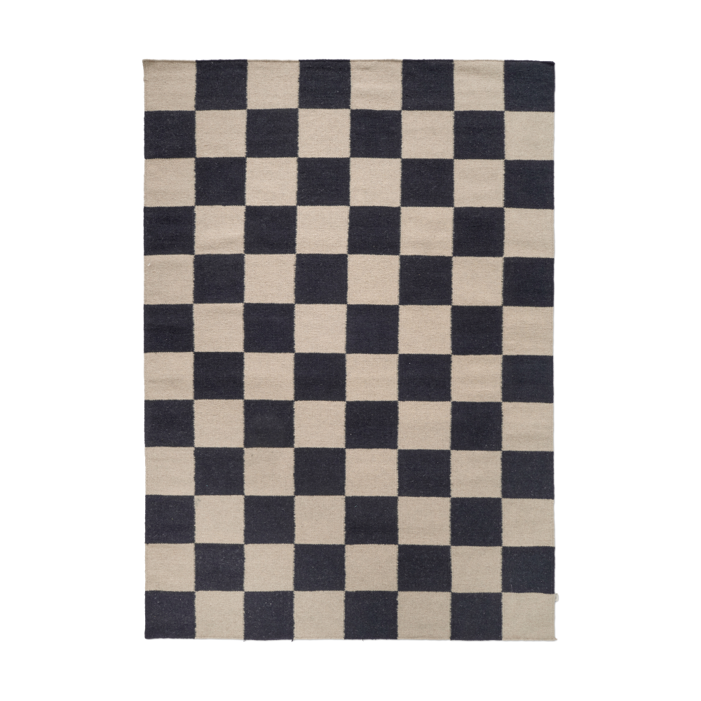 Squares matta, Svart-beige, 170x230 cm