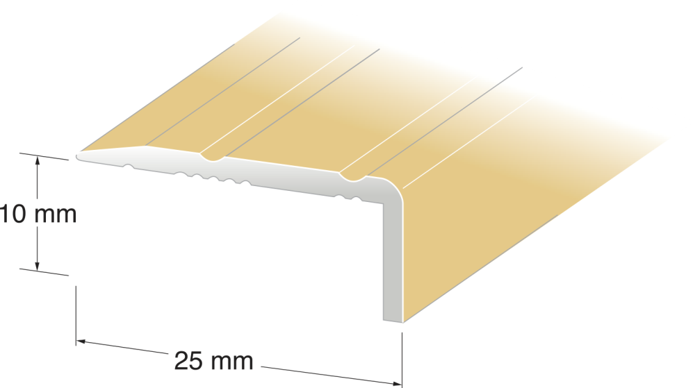 TRÖSKELLIST DURI 10X25 GULD 1M, NR 48