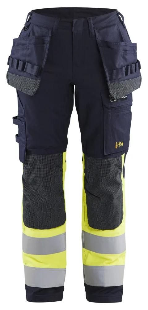 Blåkläder 718515128933C36 Arbetsbyxa varsel, marinblå/gul C36