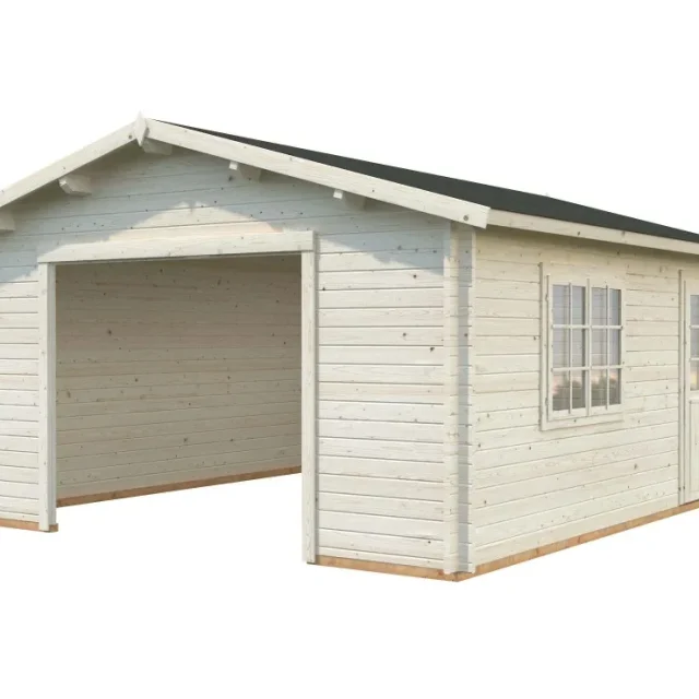 Palmako Roger Garage 24,8 m²/inv. 23,9 m², utan dörrar, obehandlad