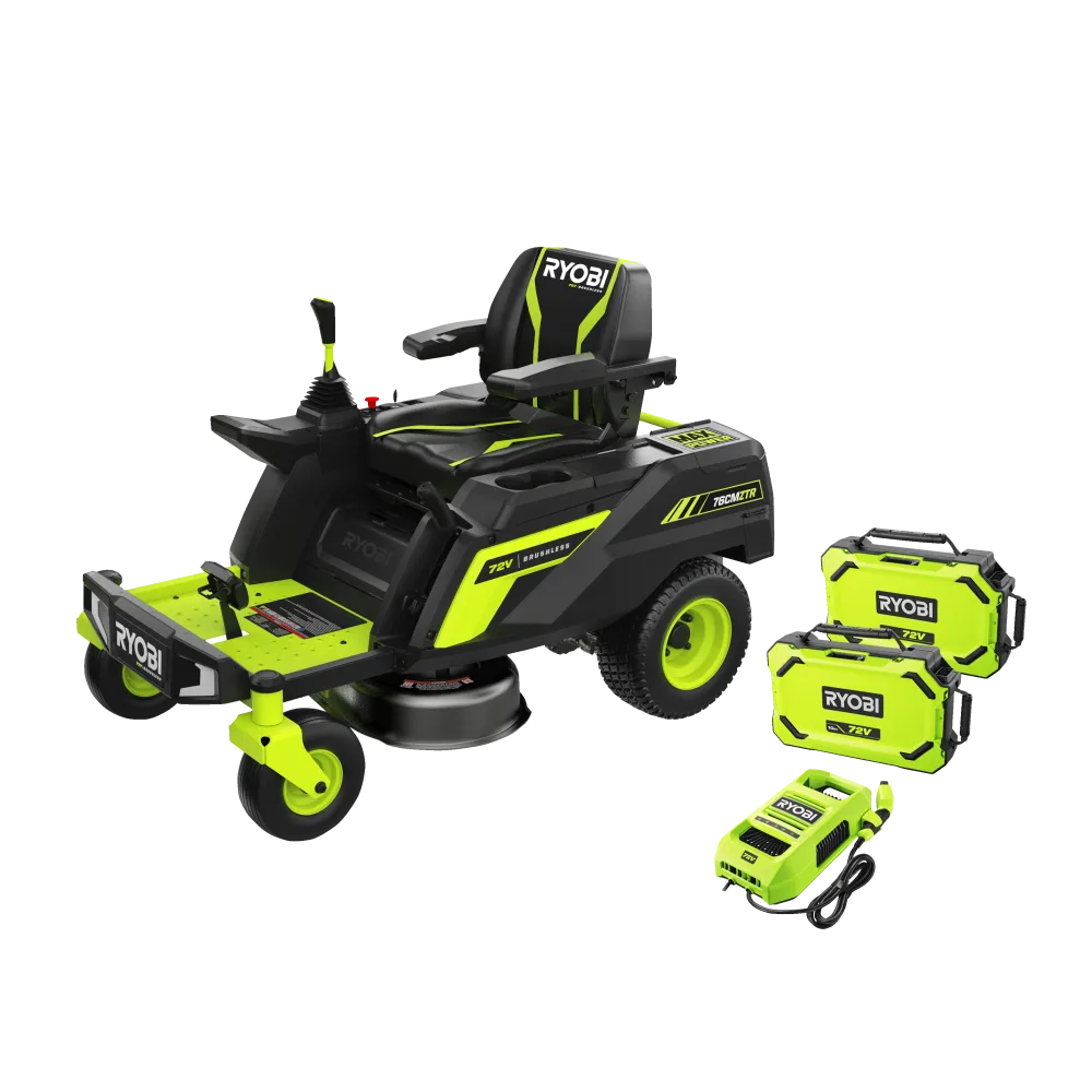 Ryobi MAX POWER RY72ZTRX76-210 Åkgräsklippare med batteri och laddare
