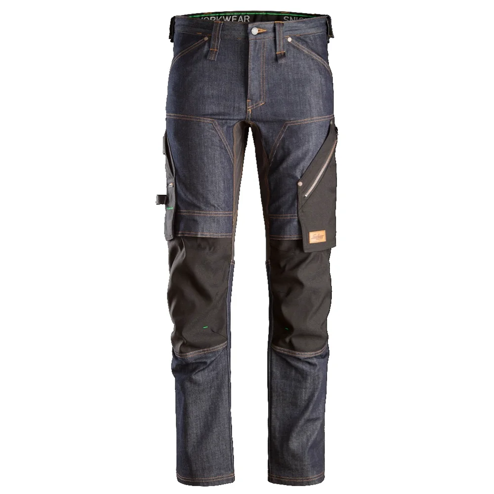 Snickers Workwear 6956 FlexiWork Arbetsbyxa denim/svart 116