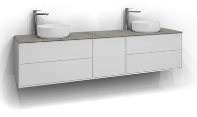 TVÄTTSTÄLLSSKÅP SVEDBERGS EPOS PLAN VIT 2+1+2L ÖPPEN 199X45,3X45CM