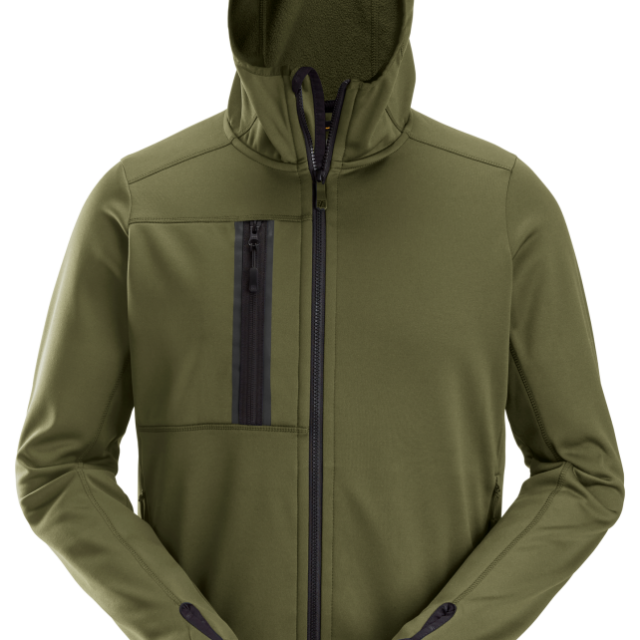 HUVTRÖJA SNICKERS WORKWEAR FLEECE DAM KHAKIGRÖN, L