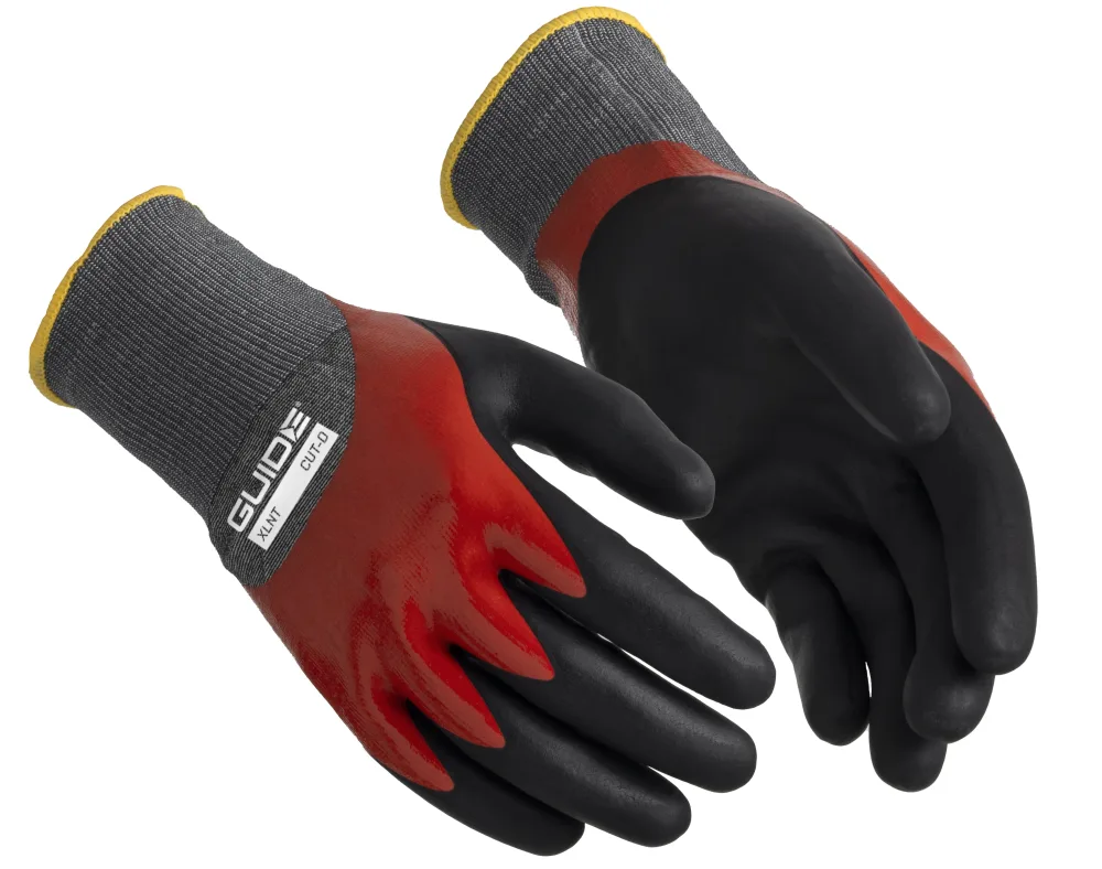 Guide Gloves 9507 Handske nitrildopp, skärskydd D, oljegrepp 8
