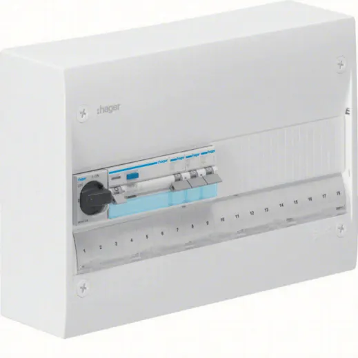 Hager GD318SF Centralapparat Typ: Gamma, IP30 3 x 18 moduler