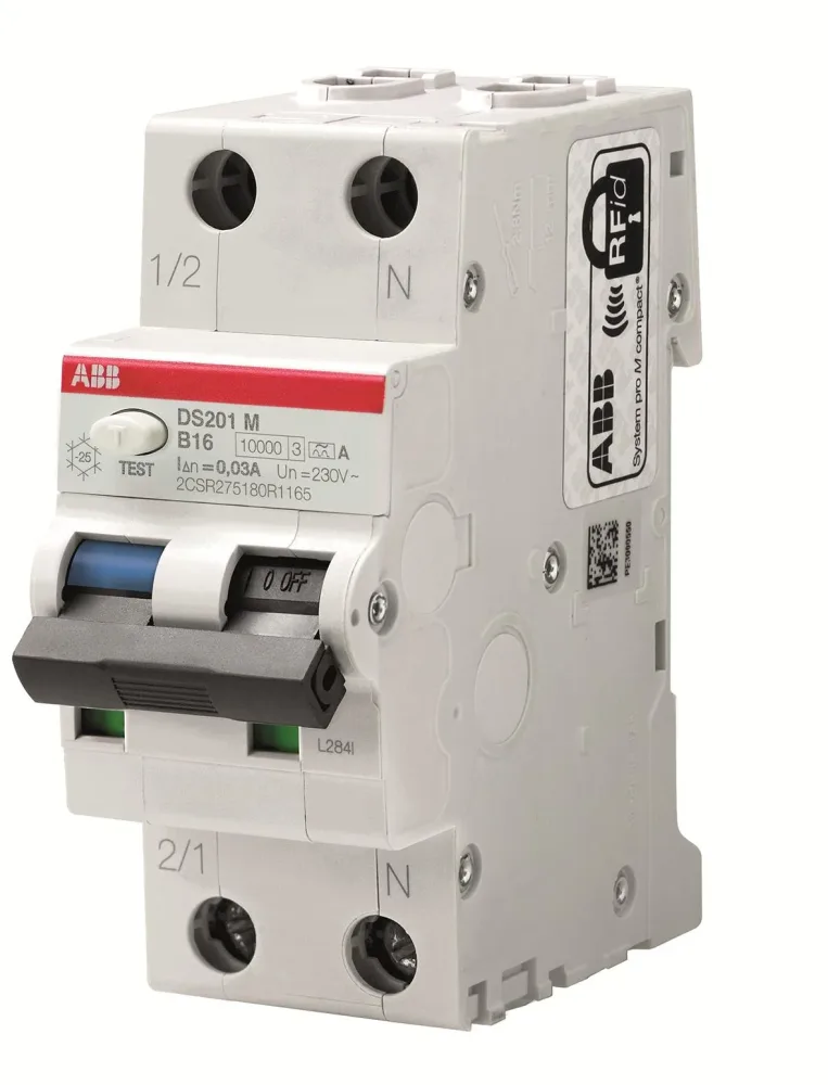 ABB 2CSR275180R1254 Personskyddsautomat 10kA, C-karakteristik, typ A DS201M C25 A30